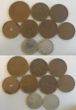 9x China, div, div. Provincies, Provincies (Ho Nan-Tsing-Kiang- Hu.Poo-Nan) zilver/brons ZF