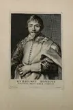 Anthony v Dyck, Guil Hondius, Anthony v Dyck, gravure op papier, Guil Hondius Sculp cum privilegio 17e-18e eeuw, Guilielmus Hondius 17x24,5cm