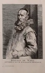 Anthony v Dyck, aquaforte, Dyck fecit aquaforti 17e eeuw, gravure op papier, Joannes de Wael 17,5x25cm