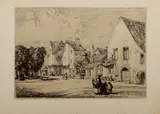 Auguste-Louis Lepère, ets, August Louis Lepere (1849 - 1918 Frankrijk), handgesigneerd, ets op papier, Provins 21x14cm