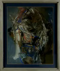Henk Schuring '68 (geb, acryl op papier, Enschede 1928), Rijkscollectie, acryl op papier 40x49cm