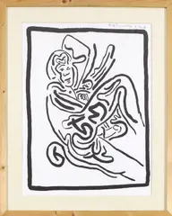 Keith Haring 1986 Nr, zeefdruk, 7/7, litho op papier 47x62cm