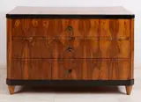 Commode ca., notenhout, Antieke notenhout gefineerde Zuid-Duitse Empire commode ca