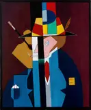 Gerard Diepeveen, naar Picasso, Gerard Diepeveen (Enschede), naar Picasso, olieverf op linnen 50x60cm