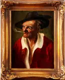 Ongesigneerd? Duitse School, portret, Ongesigneerd Duitse school begin 19e eeuw, olieverf op paneel, portret van een man in kledendracht 24x18cm