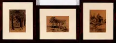 G. Krol, 3 schetsen, 3 Schetsen Gerard Krol (Rotterdam 1882 - 1950 Enschede), potlood op papier, studies Twente 10x14cm