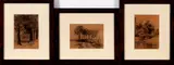 G. Krol, 3 schetsen, 3 Schetsen Gerard Krol (Rotterdam 1882 - 1950 Enschede), potlood op papier, studies Twente 10x14cm