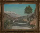 J.J. Moolhuizen, Vaucluse landschap, Jan Jurriën Moolhuizen (1900 Beilen - Amsterdam), olieverf op linnen, Frans landschap, 50x70cm