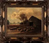 Jaap van Kregten, herder met schapen