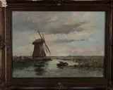 Gesigneerd J. Koegten, poldergezicht, Koegten, olieverf op linnen, poldergezicht, 50x70cm