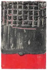 Ohne Titel by Herbert Zangs, Mischtechnik auf Holz, sold Nov 2015