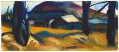 Curt Querner, Märztag, Gouache und Tusche auf Büttenkarton