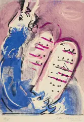 Marc Chagall, Moses, Farblithografie auf Velin