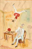 "Akrobatin" by Erich Heckel, Aquarell und Graphit auf Velin, sold Nov 2015