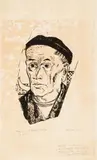 Erich Heckel, Mann mit Baskenmütze, Lithografie auf Velin