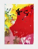 Gerhard Richter, Ohne Titel, Lack über Farboffset auf Katalogseite(?)