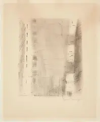 Manhattan 3 by Lyonel Feininger, Lithografie auf Velin, sold Nov 2015