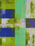 Ueli Michel, "Blue, gray and green Number 244", Öl auf Leinwand
