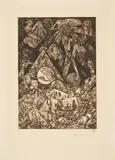 Heinrich Vogeler, Die sieben Schalen des Zorns/Offenbarung Johannis, Radierung auf Japan