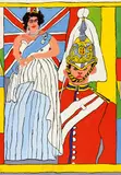 Josef Wittlich, Queen Elizabeth II, Gouache auf SCHOELLER DUREX (Trockenstempel)