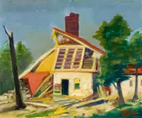 Ruine einer Villa by Karl Hofer, Öl auf Hartfaser, sold Nov 2015