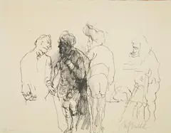 Alfred Hrdlicka, Ohne Titel, Lithografie auf Hahnemühle (Wasserzeichen)