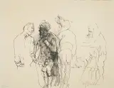 Alfred Hrdlicka, Ohne Titel, Lithografie auf Hahnemühle (Wasserzeichen)