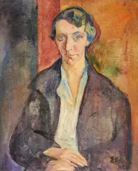 Ernst Krantz, Bildnis einer Frau, Öl auf Leinwand