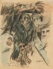 Ohne Titel by Bruno Krauskopf, Kohle und Aquarell auf Velin, sold Nov 2015