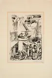 Max Pechstein, Fischer, Umdrucklithografie auf JWZANDERS (Wasserzeichen)
