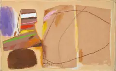 Hans Laabs, Ohne Titel, Mischtechnik über Papiercollage auf Karton