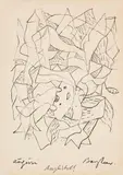 Eduard Bargheer, Ohne Titel (Auguri, Jahresgruss), Lithografie auf Papier
