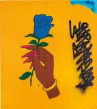 Awol Erizku, Tell Me The Price, 2017, acrylic and spray paint on panel