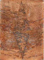 Garth Weiser, Drawing #26, 2011, copper leaf, acrylic and dimensional fabric paint on paper