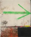 Oscar Murillo, Contemporary Takeaway #2, 2012, dirt, oil, cement dye and oilstick on canvas