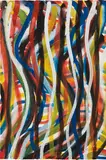 Wavy Vertical Brushstrokes by Sol LeWitt, 1994, gouache on paper, sold Feb 2019