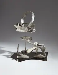 Rumpus by Mark di Suvero, 2011, stainless steel, sold Feb 2019