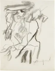 Untitled by Willem de Kooning, charcoal and pastel on vellum, sold Feb 2019