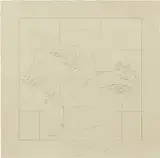Mel Ramos, Leta and the Swan, 1973, graphite on paper
