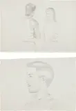 Alex Katz, Two works: (i) Beach Encounter; (ii) Vincent, 1990, graphite on paper