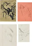 Carroll Dunham, Four Works: (i) Untitled (11/7/82); (ii) Untitled (11/13/82); (iii) Untitled (12/24/82); (iv) Untitled (7/7/83)