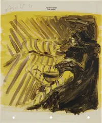 Untitled by Eric Fischl, 1983, oil on printed paper, sold Feb 2019