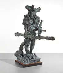 Jonathan Meese, DER KÄMPFER de LARGE (Der Zeushagen von Troja de NEUTRAL), 2008, bronze