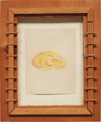 Untitled #34 by Richard Tuttle, 1980, watercolor on paper, in artist's frame, sold Feb 2019