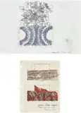 Barry Le Va, Two works: (i) Maroon Felt; (ii) Untitled, 1968, (i) ink, charcoal, tape and paper collage on paper (ii) ink, crayon and felt tip pen on paper