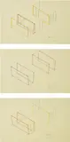 Fred Sandback, Three Works: (i) No. 70; (ii) No. 83; (iii) No. 128