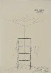 Dan Flavin, Untitled (best wishes to Gisela, Köln 11 16 70), 1970, ballpoint pen on stationery