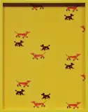 Elad Lassry, Dachshunds, Poodles, 2012, chromogenic print, in artist's frame