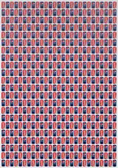 Jonathan Horowitz, Coke / Pepsi (594 CANS), 2011, acrylic on vinyl