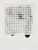 Analia Saban, Ink on Paper, Offset: Grid #2